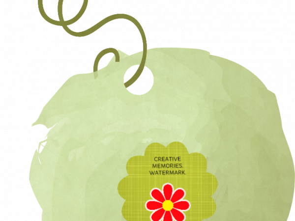 Green Round Tag - CREATIVE MEMORIES