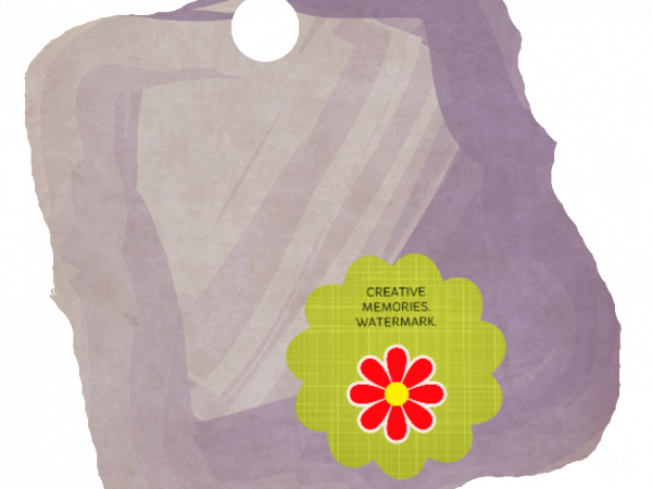 Purple Square Tag - CREATIVE MEMORIES