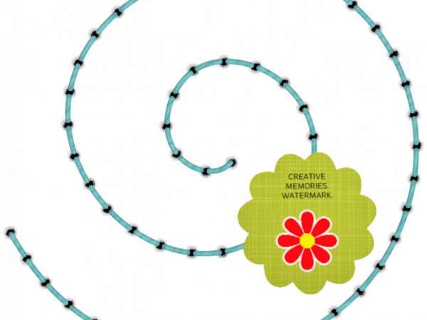 Taste Of Spring Stitching Swirl-BLUE  - CREATIVE MEMORIES