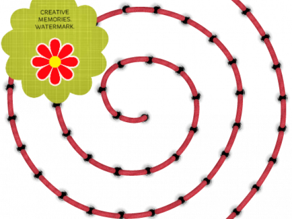 Taste Of Spring Stitching Swirl-RED - CREATIVE MEMORIES