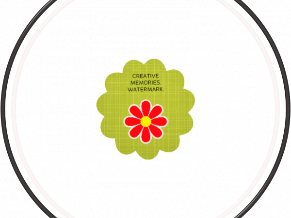 Achievement Frame Round Double Black White - CREATIVE MEMORIES