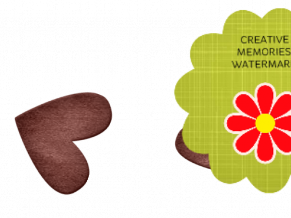 Brown Heart Banner - CREATIVE MEMORIES