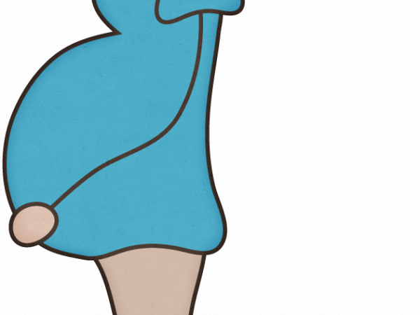 Pregnant Mom White Blue - CREATIVE MEMORIES