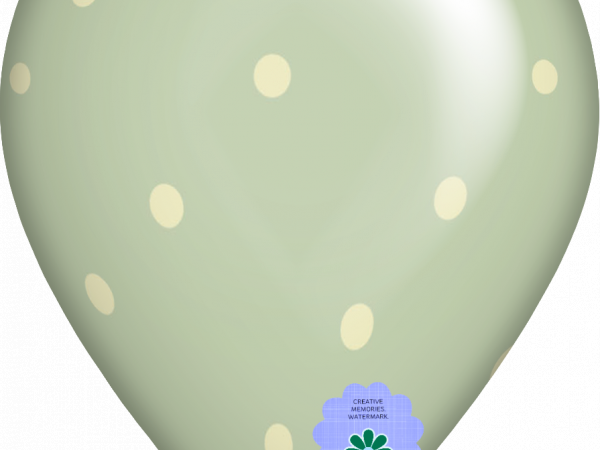 Green Balloon Yellow Dots - CREATIVE MEMORIES