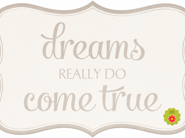 Wedding Story Brown Word Art Dreams Really Do Come True - CREATIVE MEMORIES