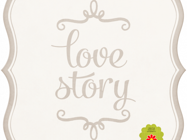 Wedding Story Brown Word Art Love Story - CREATIVE MEMORIES - WEDDINGS