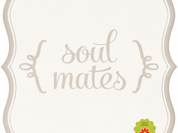 Wedding Story Brown Word Art Soul Mates - CREATIVE MEMORIES