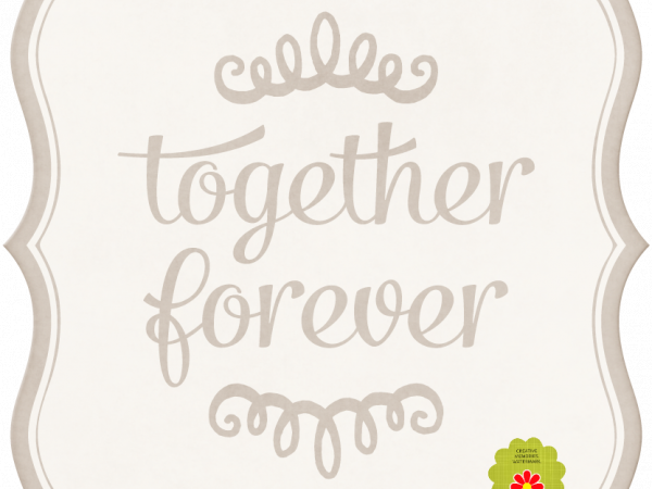 Wedding Story Brown Word Art Together Forever - CREATIVE MEMORIES