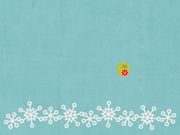 Blue Page Snowflake White Border - CREATIVE MEMORIES