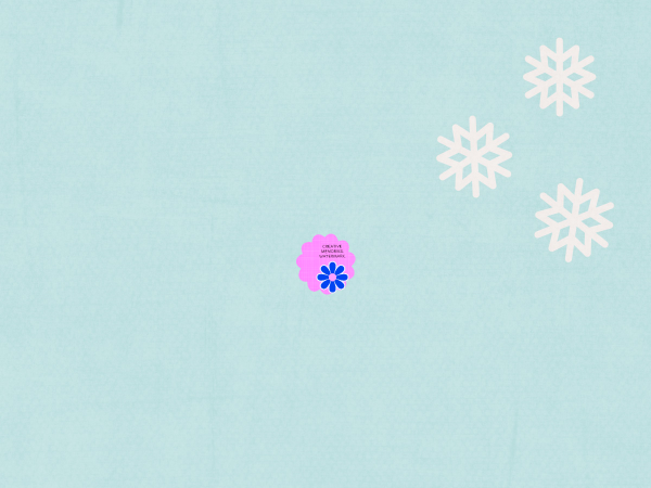 Blue Page White Snowflake - CREATIVE MEMORIES