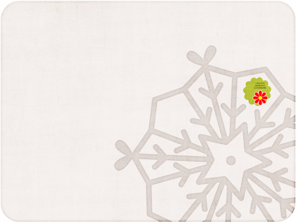 Gray Snowflake White Page - CREATIVE MEMORIES