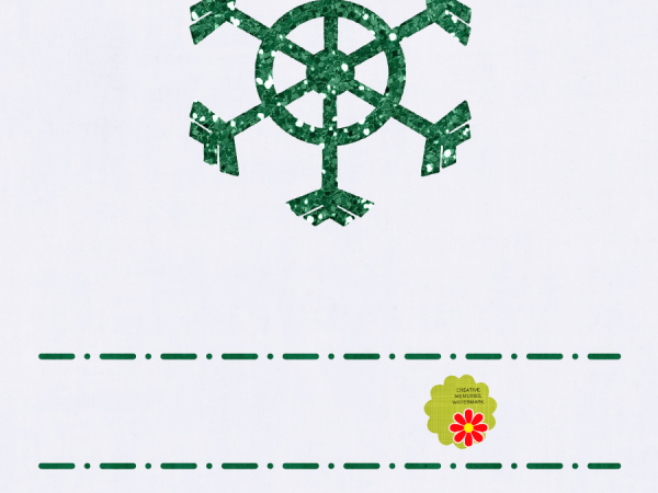 Green Glitter Snowflake - CREATIVE MEMORIES