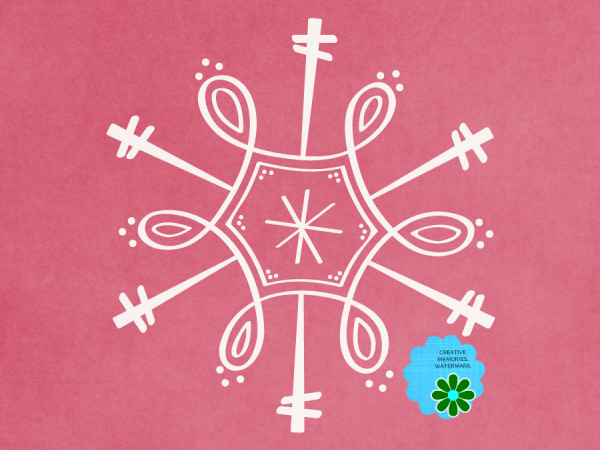 Pink Page White Snowflake - CREATIVE MEMORIES