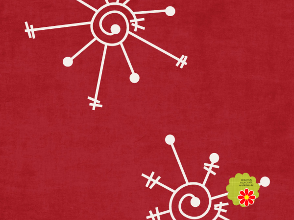 Red Page White Snowflakes - CREATIVE MEMORIES