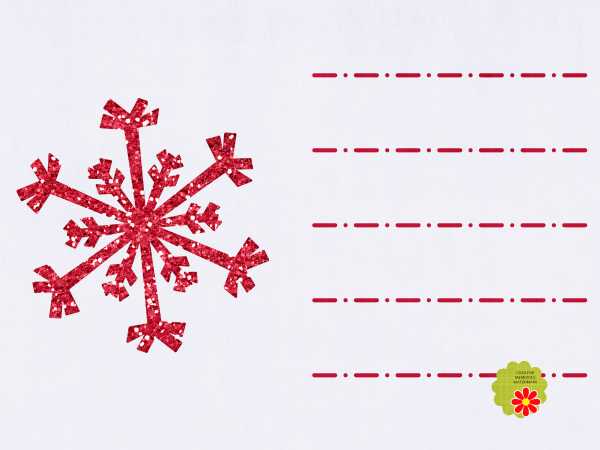 Red Snowflake Half - CREATIVE MEMORIES