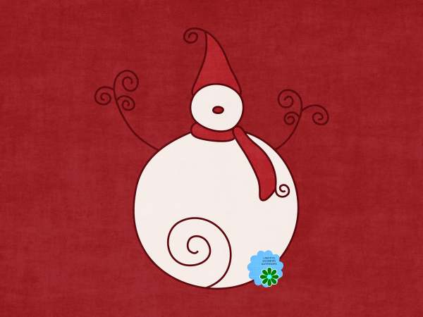 Snowman On Red - CREATIVE MEMORIES