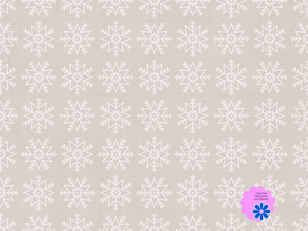 White Snowflake Gray Border - CREATIVE MEMORIES