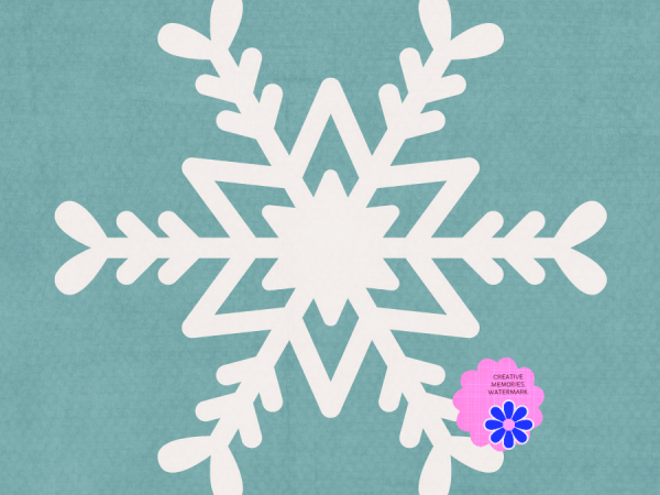 White Snowflake On Blue - CREATIVE MEMORIES
