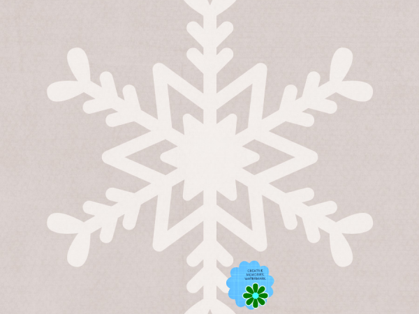 White Snowflake On Brown - CREATIVE MEMORIES