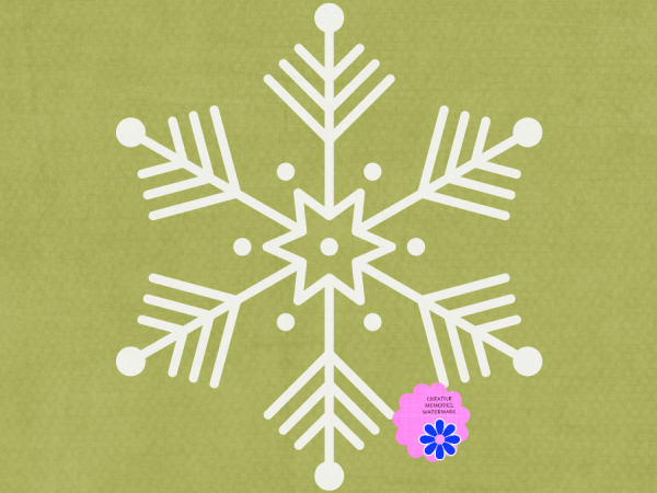 White Snowflake On Green - CREATIVE MEMORIES