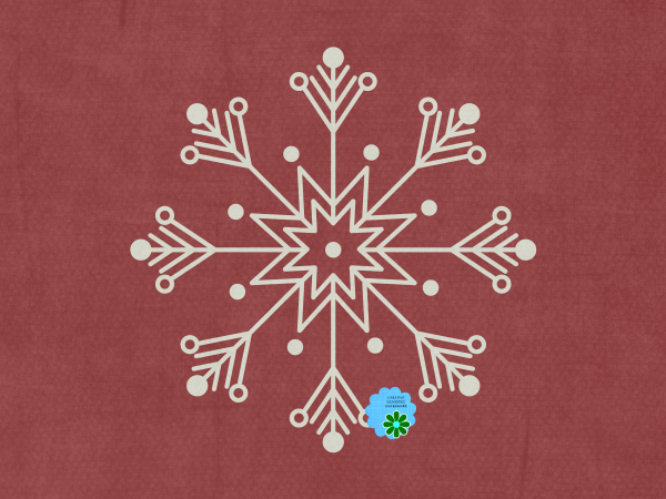 White Snowflake On Red - CREATIVE MEMORIES