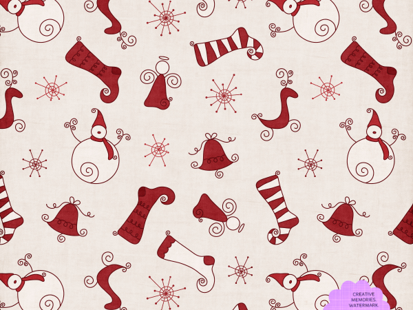 Stockings Snowman Wallpaper - CREATIVE MEMORIES