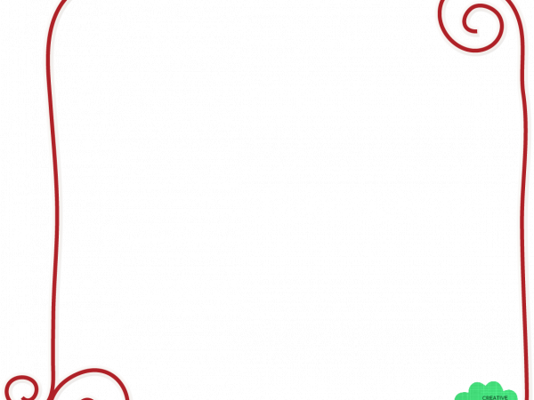 Candy Cane Christmas Frame Flourish Square Red - CREATIVE MEMORIES