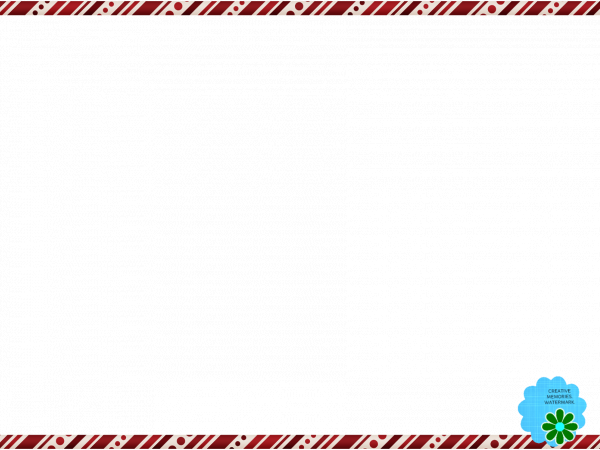 Candy Cane Christmas Frame Striped Rectangle - CREATIVE MEMORIES