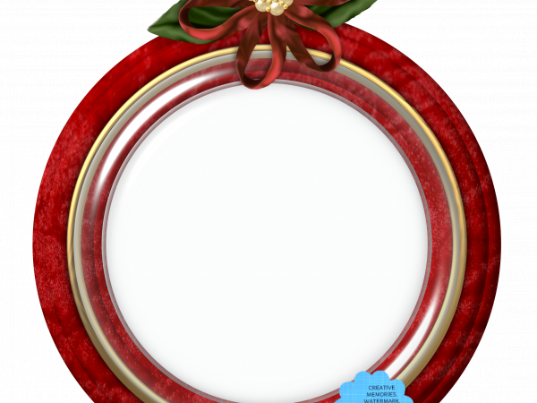 Christmas Red Round Frame - CREATIVE MEMORIES