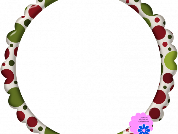 Christmas Whimsy Frame Scalloped Round - CREATIVE MEMORIES