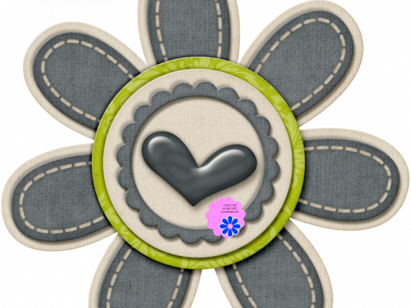 Blue Fabric Flower - CREATIVE MEMORIES