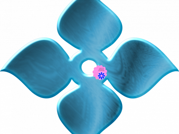 Blue Flower Leaf Decor - CREATIVE MEMORIES