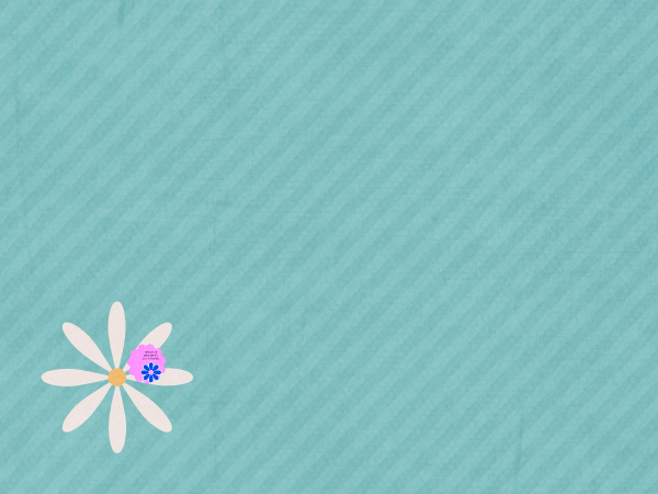 Blue Lined Page. White Flower - CREATIVE MEMORIES