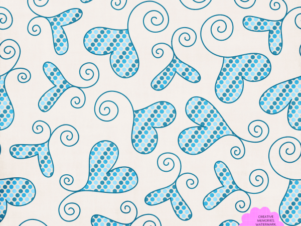 Blue White Dots - CREATIVE MEMORIES