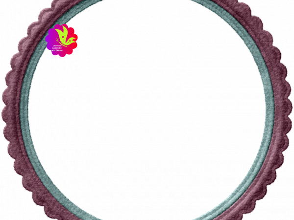 Blustery Fall Frame. Round Scallop Purple - CREATIVE MEMORIES