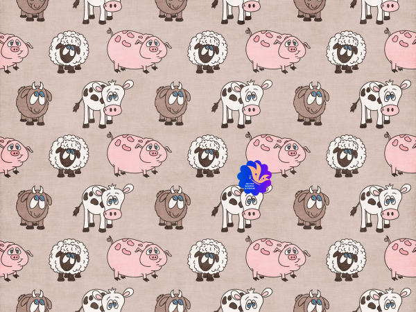 Cow Pig Wallpaper - CREATIVE MEMORIES