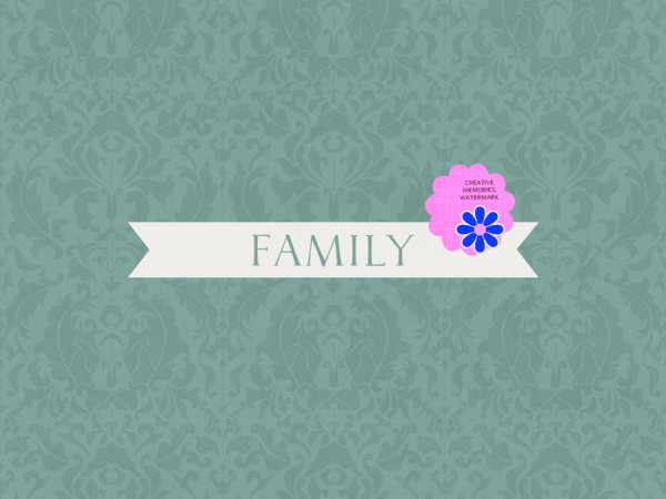 Family Pennant On Blue - CREATIVE MEMORIES
