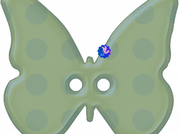 Green Butterfly Button - CREATIVE MEMORIES