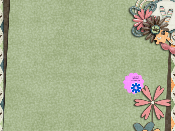 Green Flower Page - CREATIVE MEMORIES