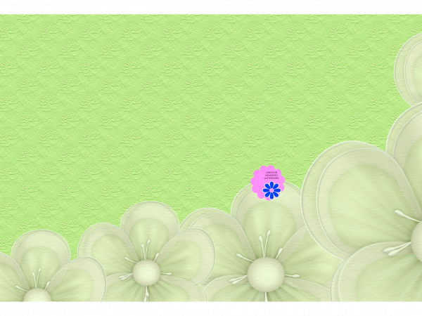 Green Flower Tag - CREATIVE MEMORIES