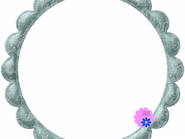 Home Sweet Home Frame. Puffy Scallop Blue - CREATIVE MEMORIES