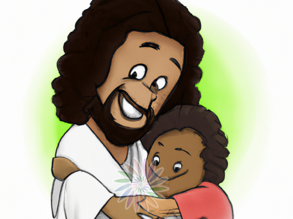 DOWNLOAD | Cartoon | Jesus Hugging Boy. B