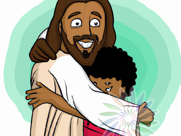 DOWNLOAD | Cartoons | Jesus Hugging Boy. C
