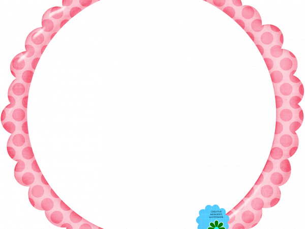 Lil Princess Frame Circle. Dotted Scallop - CREATIVE MEMORIES