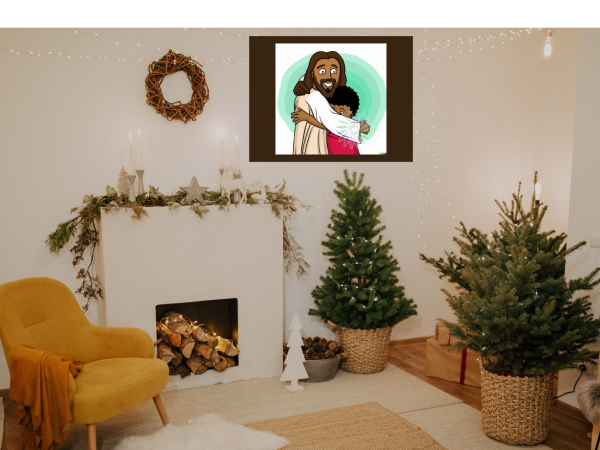 DOWNLOAD | Cartoons | Jesus Hugging Boy. C
