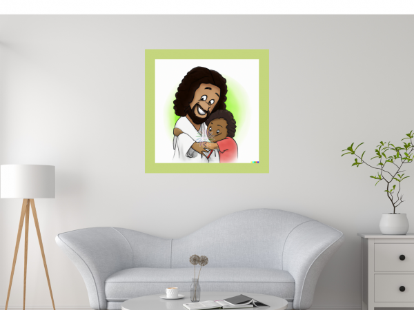 DOWNLOAD | Cartoon | Jesus Hugging Boy. B