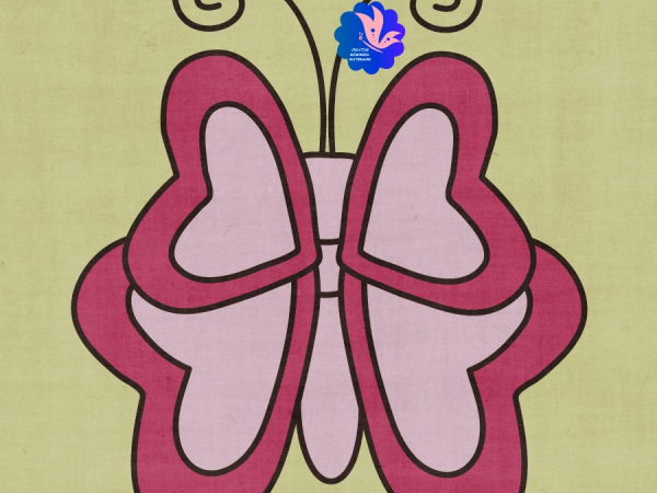 Pink Butterfly. Green Page - CREATIVE MEMORIES