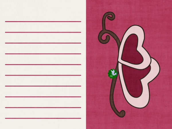 Pink Butterfly. Half Page - CREATIVE MEMORIES