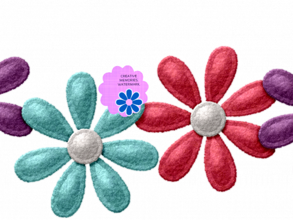 Pink Purple Blue Flower - CREATIVE MEMORIES