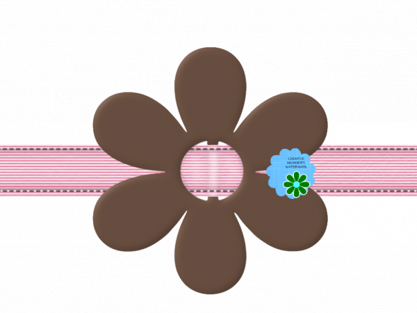 Pink Ribbon Brown Flower - CREATIVE MEMORIES